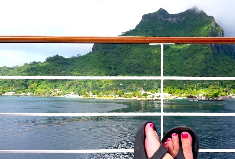 PEARLS agent Eva Henry aboard the m/s Paul Gauguin