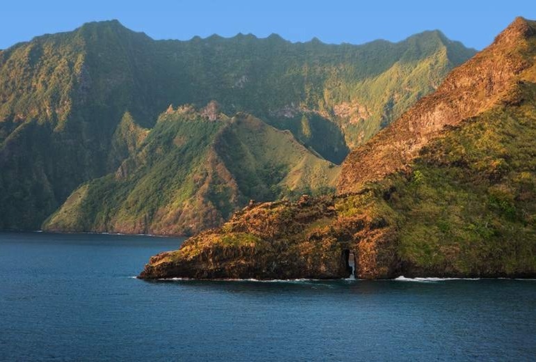 Tour of ancient ruins of Fatu Hiva, Marquesas Islands.