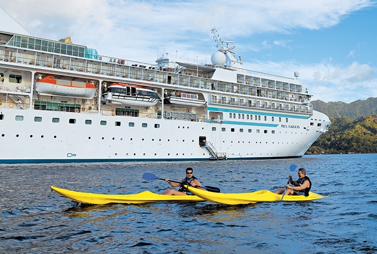 Kayaking Off The Gauguin's Watersports Marina