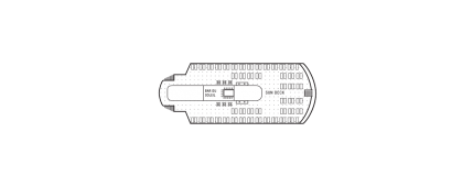 A deck plan of Deck 9 of the m/s Paul Gauguin.