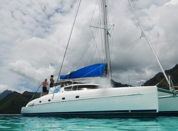Catamaran tour of Moorea.