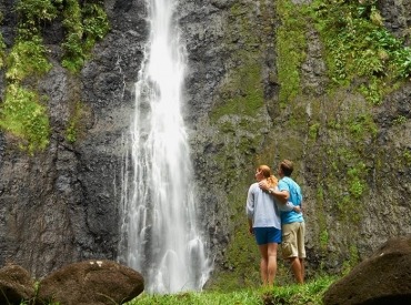 Urata Village waterfall inSavusavu, Fiji.